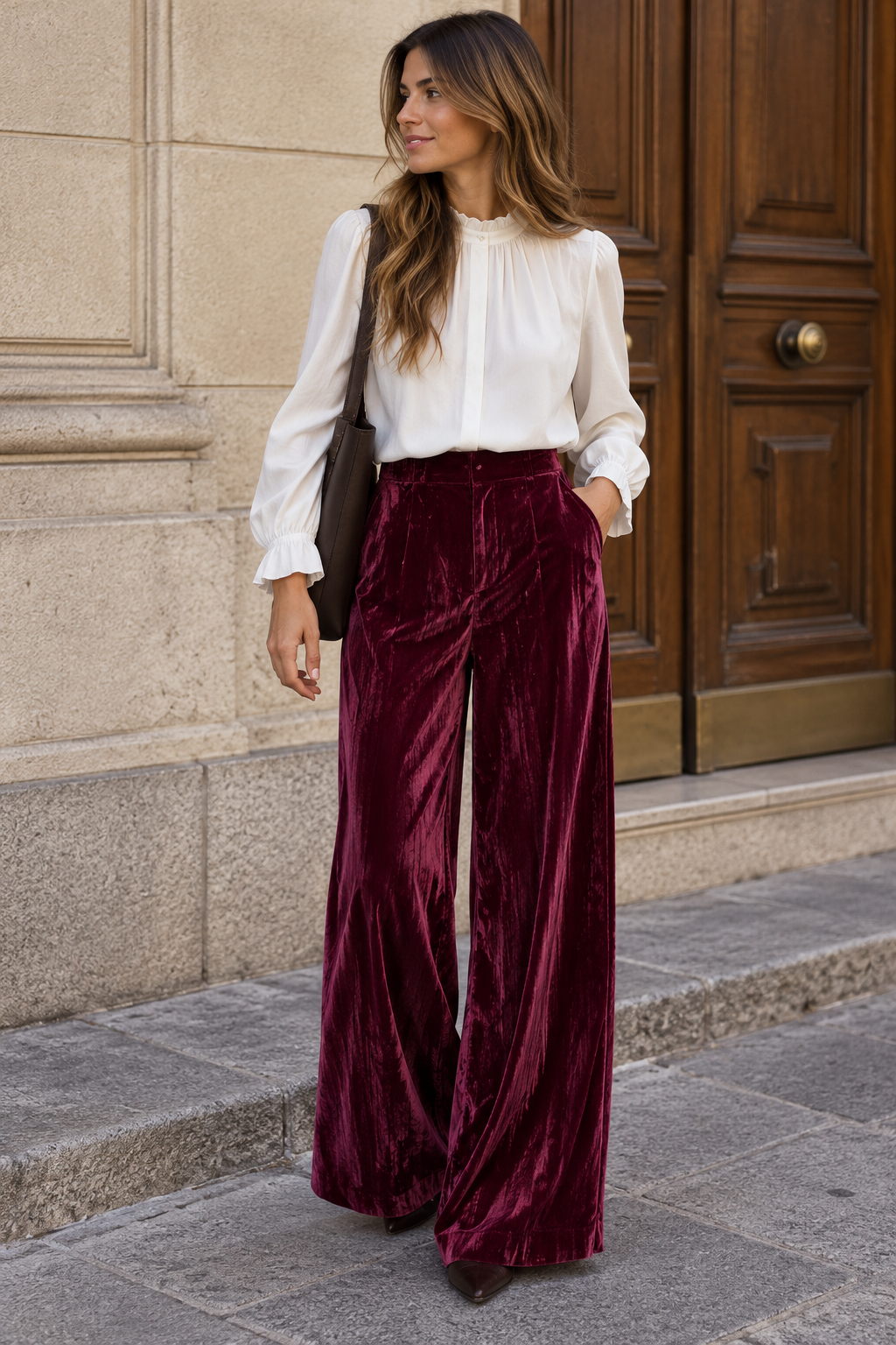 Pantalón Terciopelo Burdeos