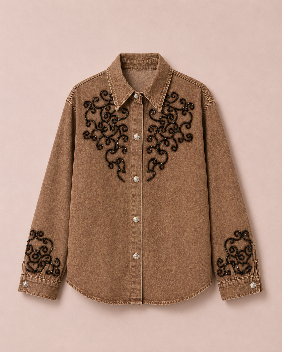 Sobre Camisa Denim Camel Joya