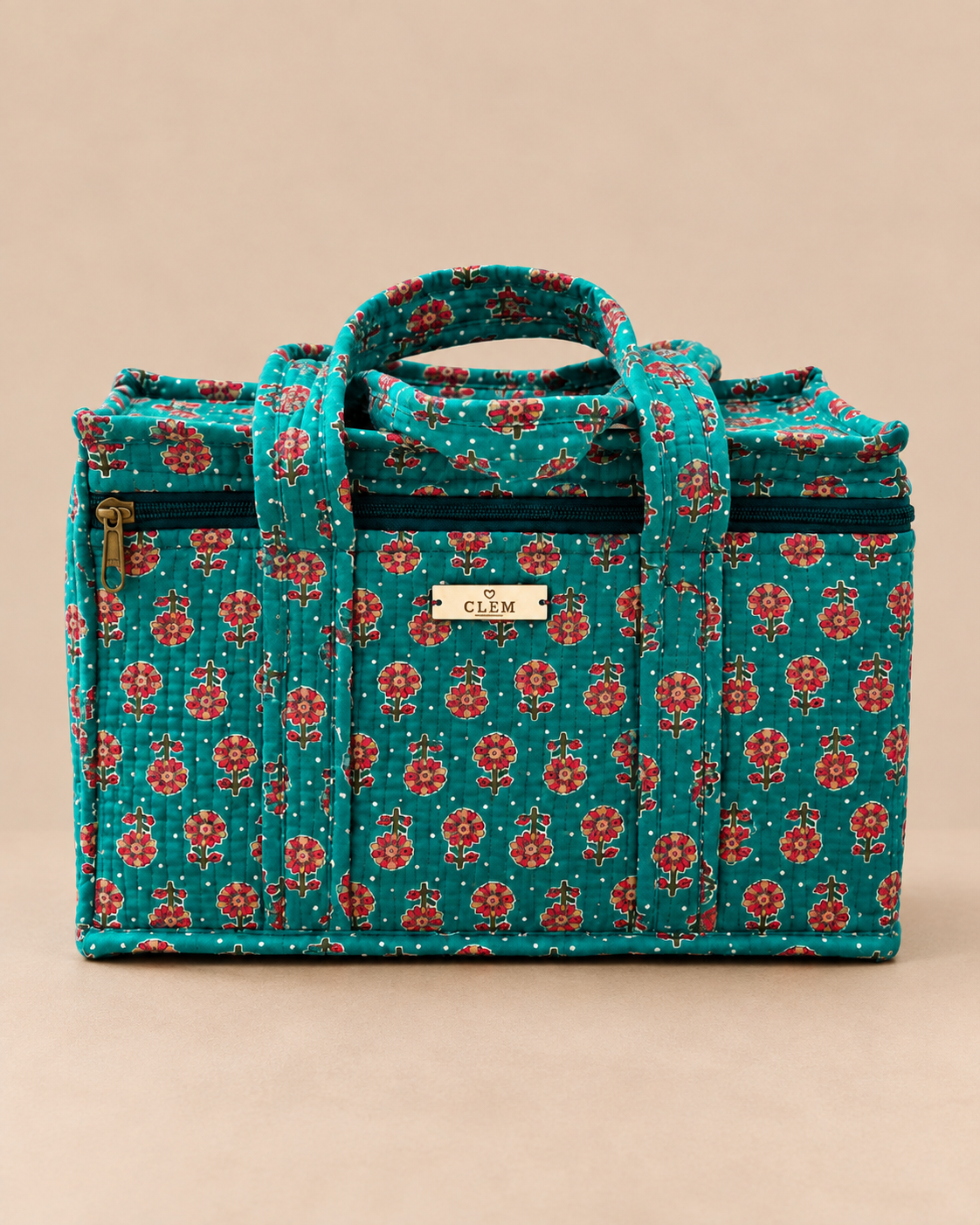 Nevera Boho Floral Algodón