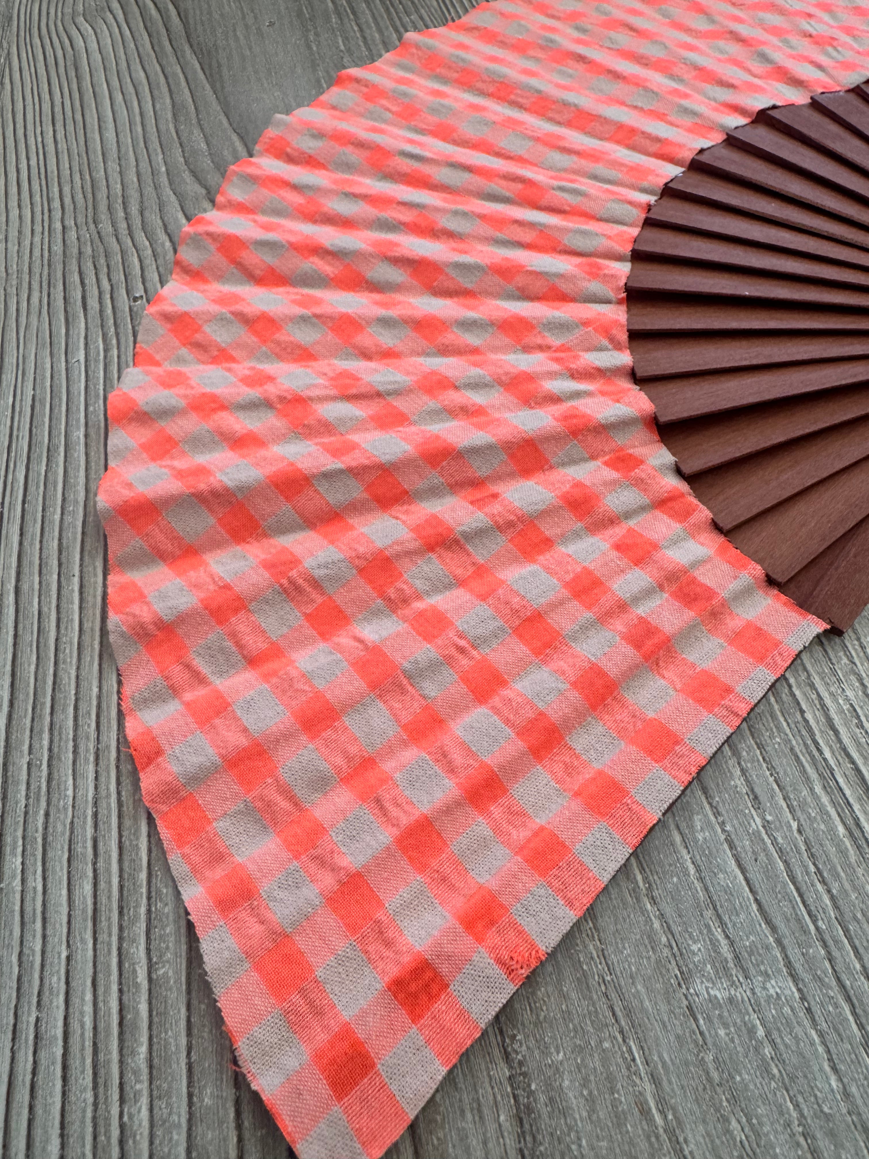 Abanico Vichy Sersuker Naranja