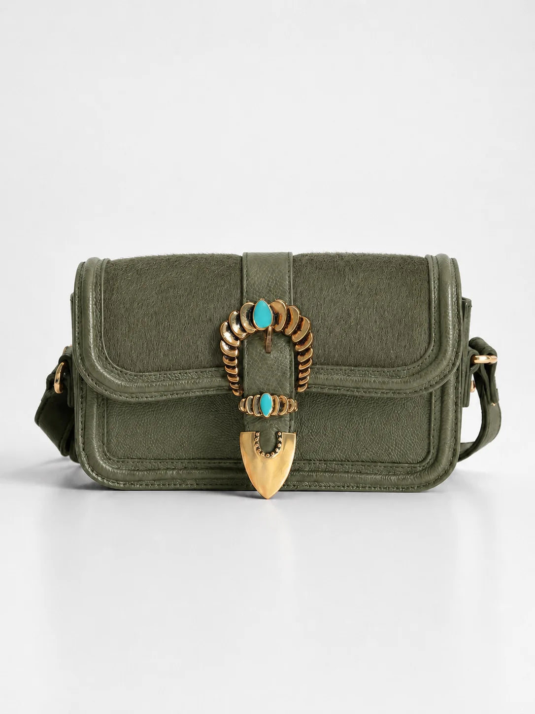 Bolso Piel Paola Verde Piti Cuiti