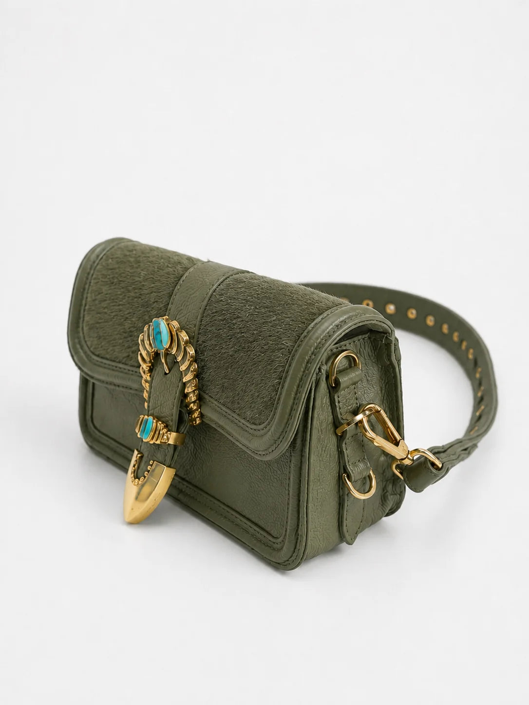 Bolso Piel Paola Verde Piti Cuiti
