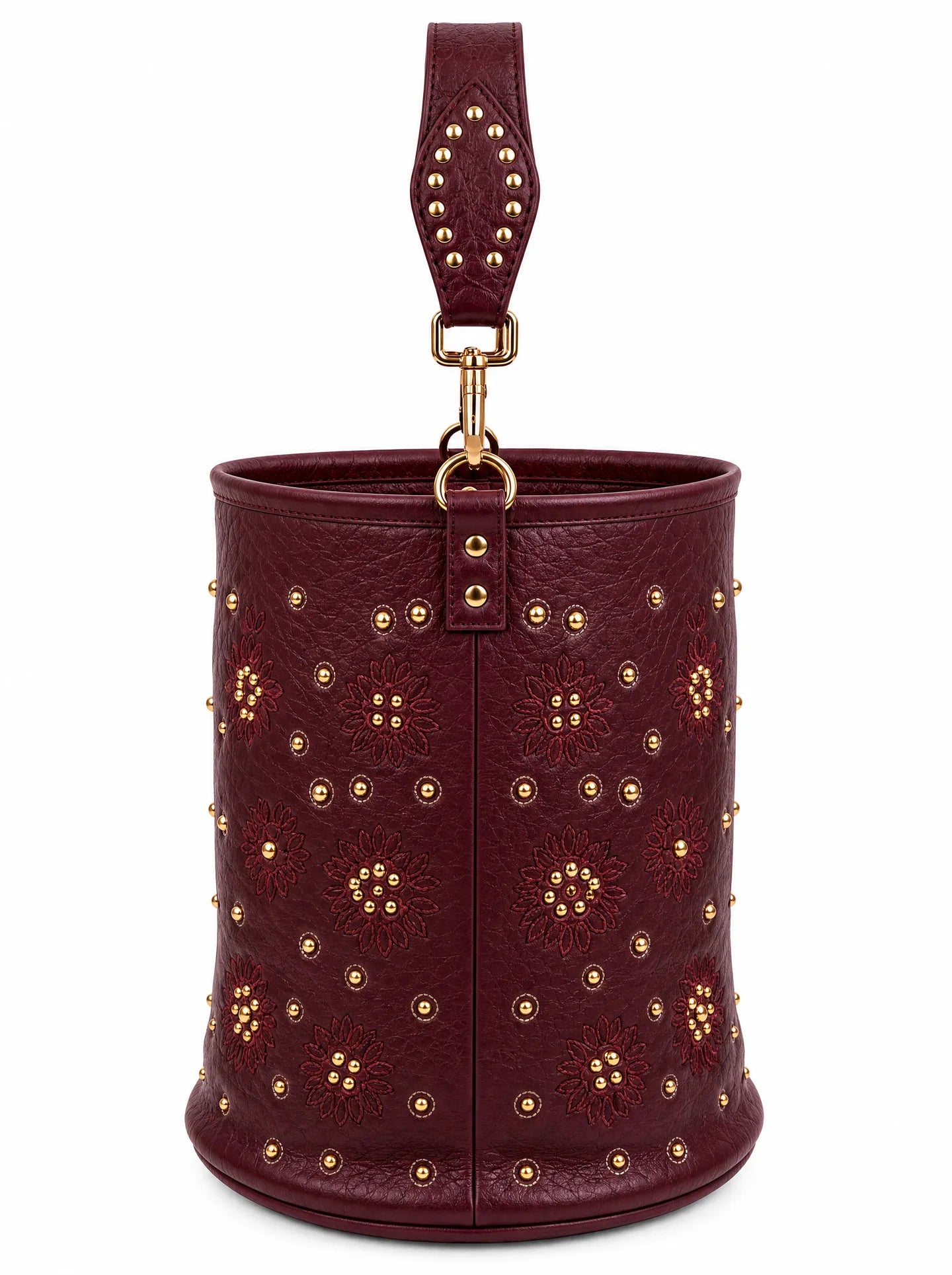 Bolso Piel Bucket Granate Piti Cuiti