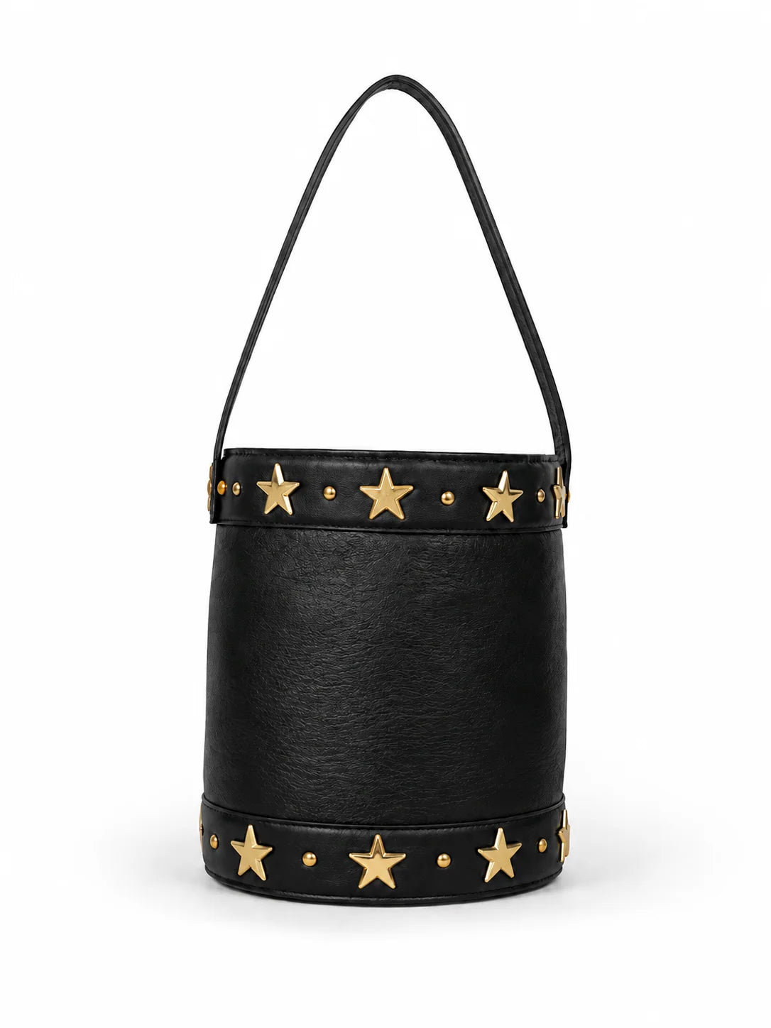 Bolso Piel Star Bucket Negro