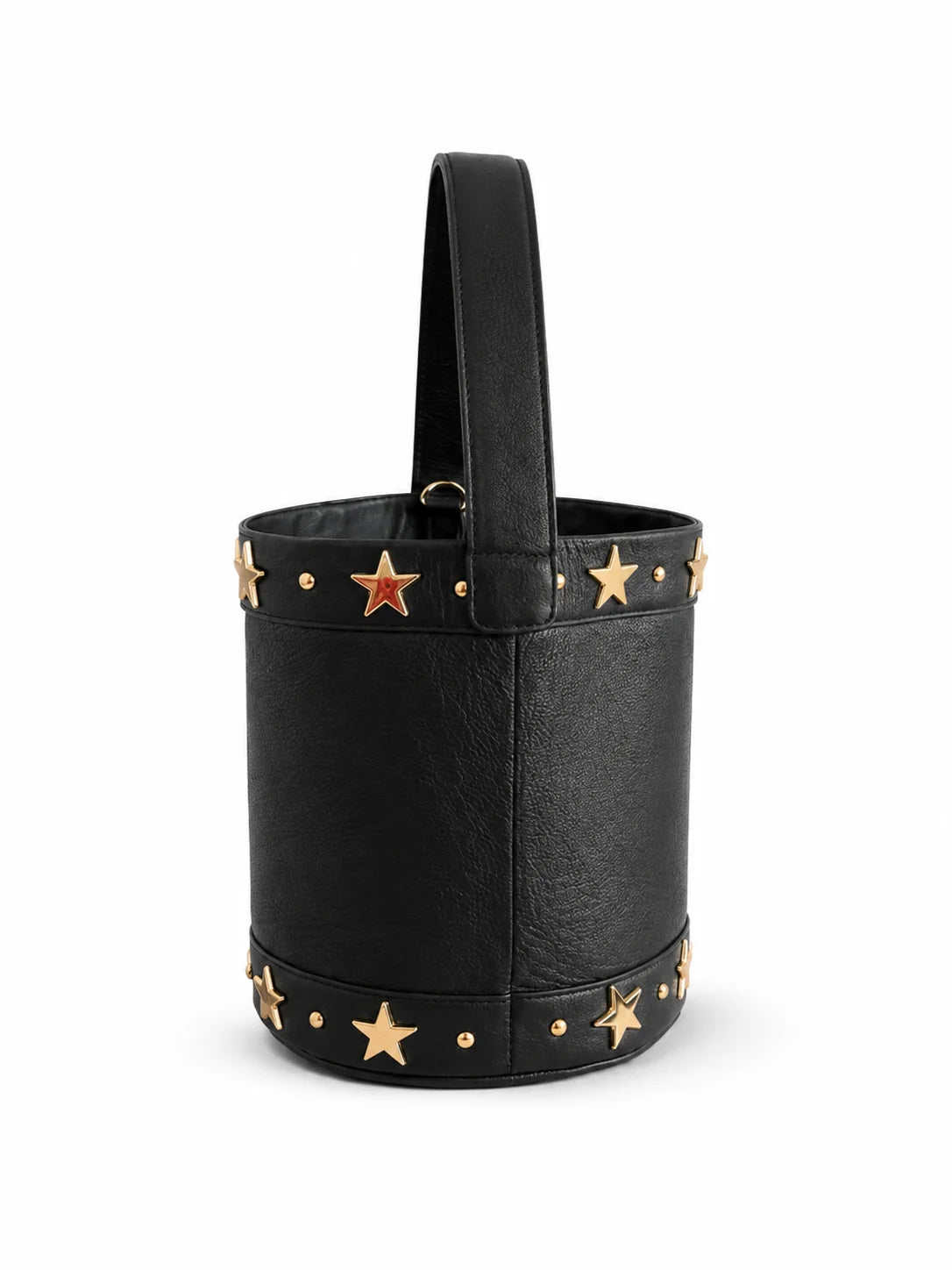 Bolso Piel Star Bucket Negro
