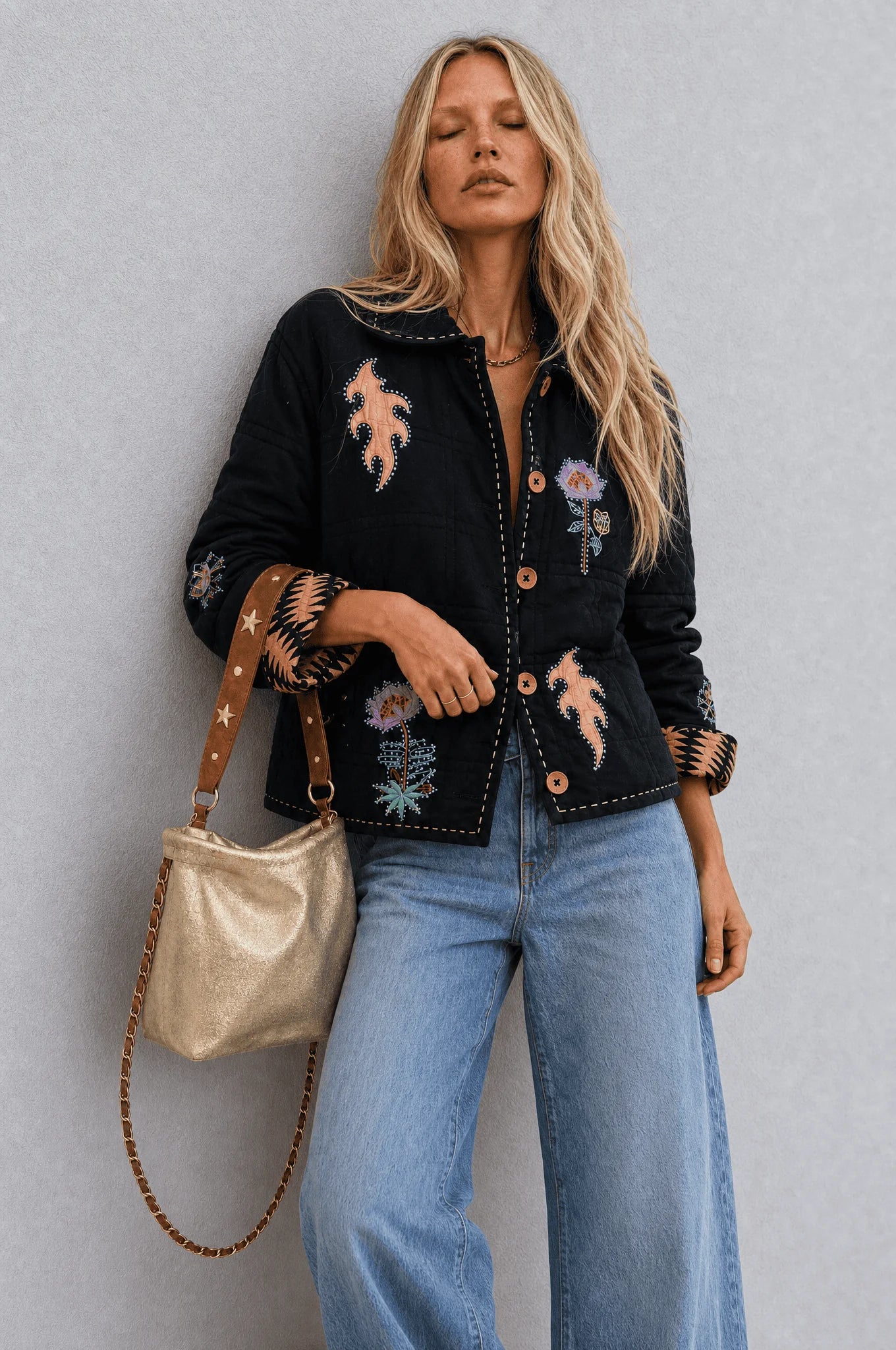 Bolso Piel Kate Dorado