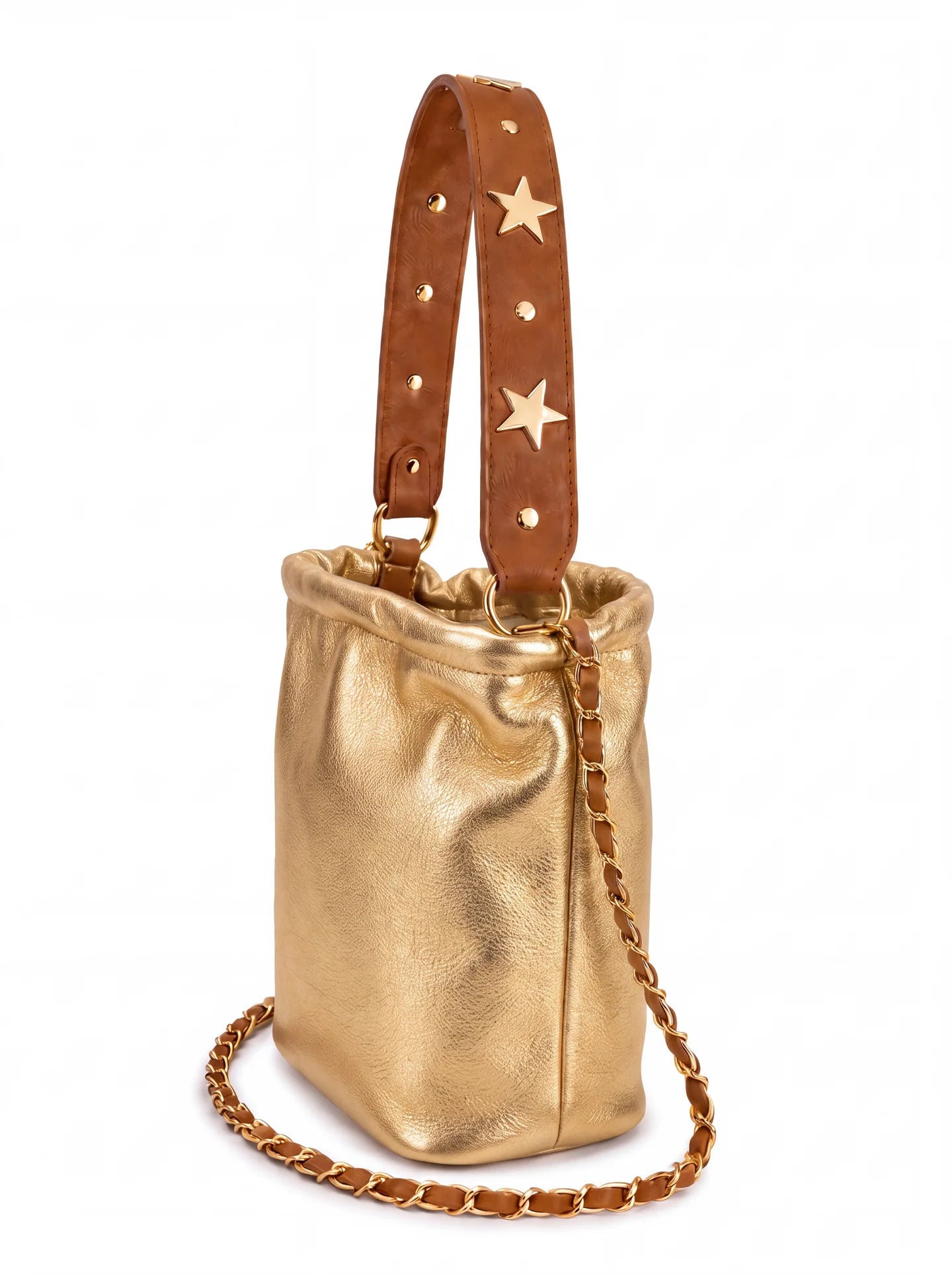 Bolso Piel Kate Dorado