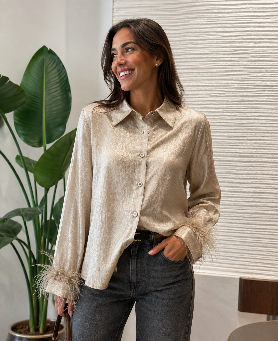Blusa Lumiere Plumas
