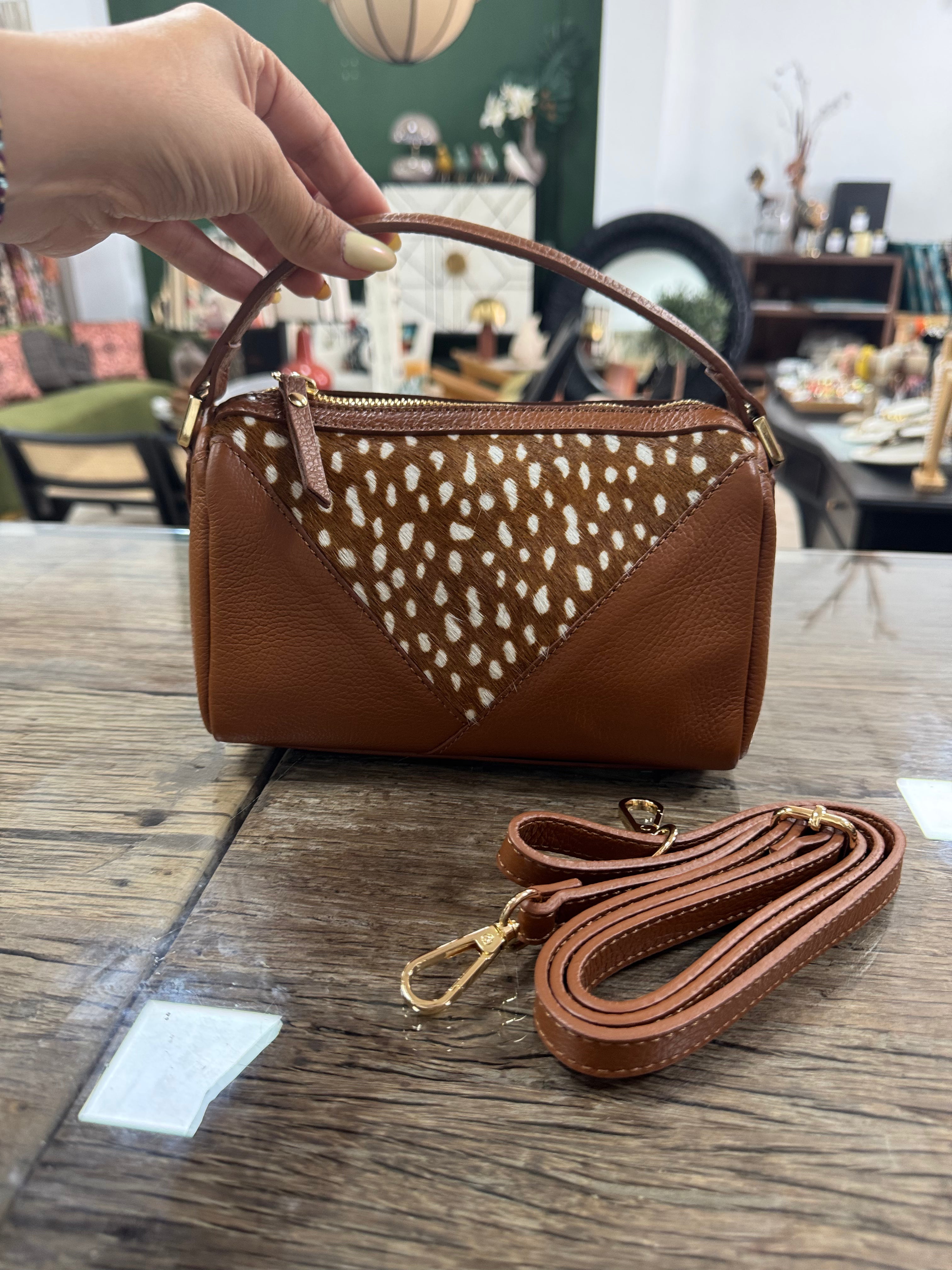Bolso Piel Potro Camel