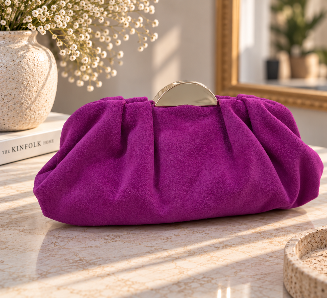 Bolso de Mano Ante Buganvilla