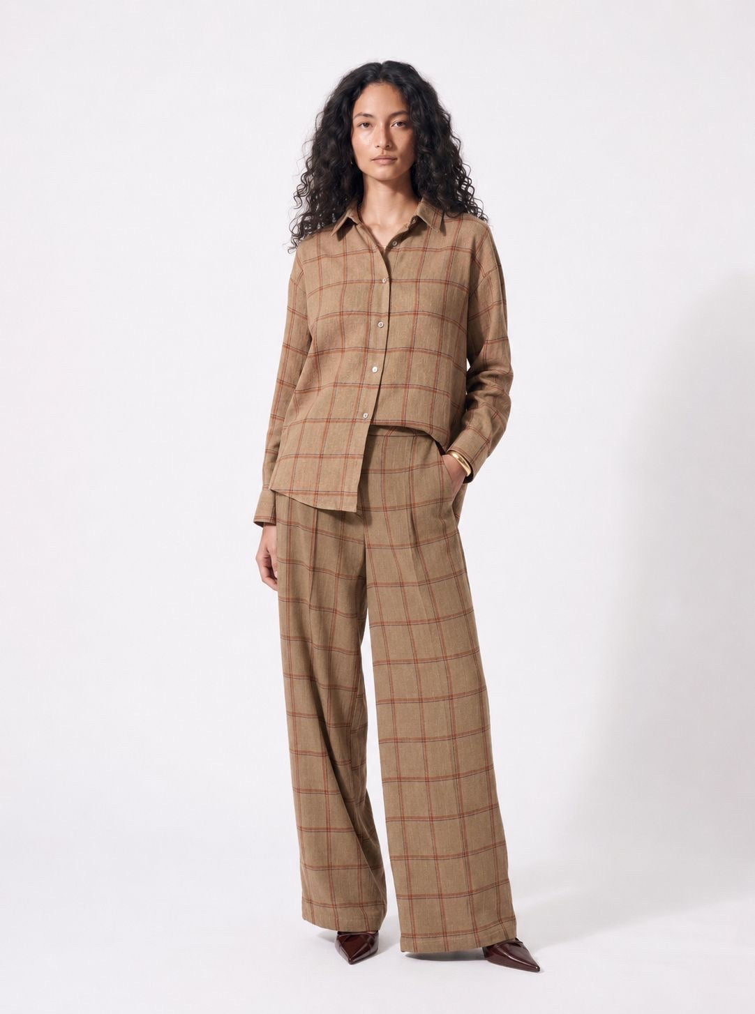 Camisa Cuadros Lino
