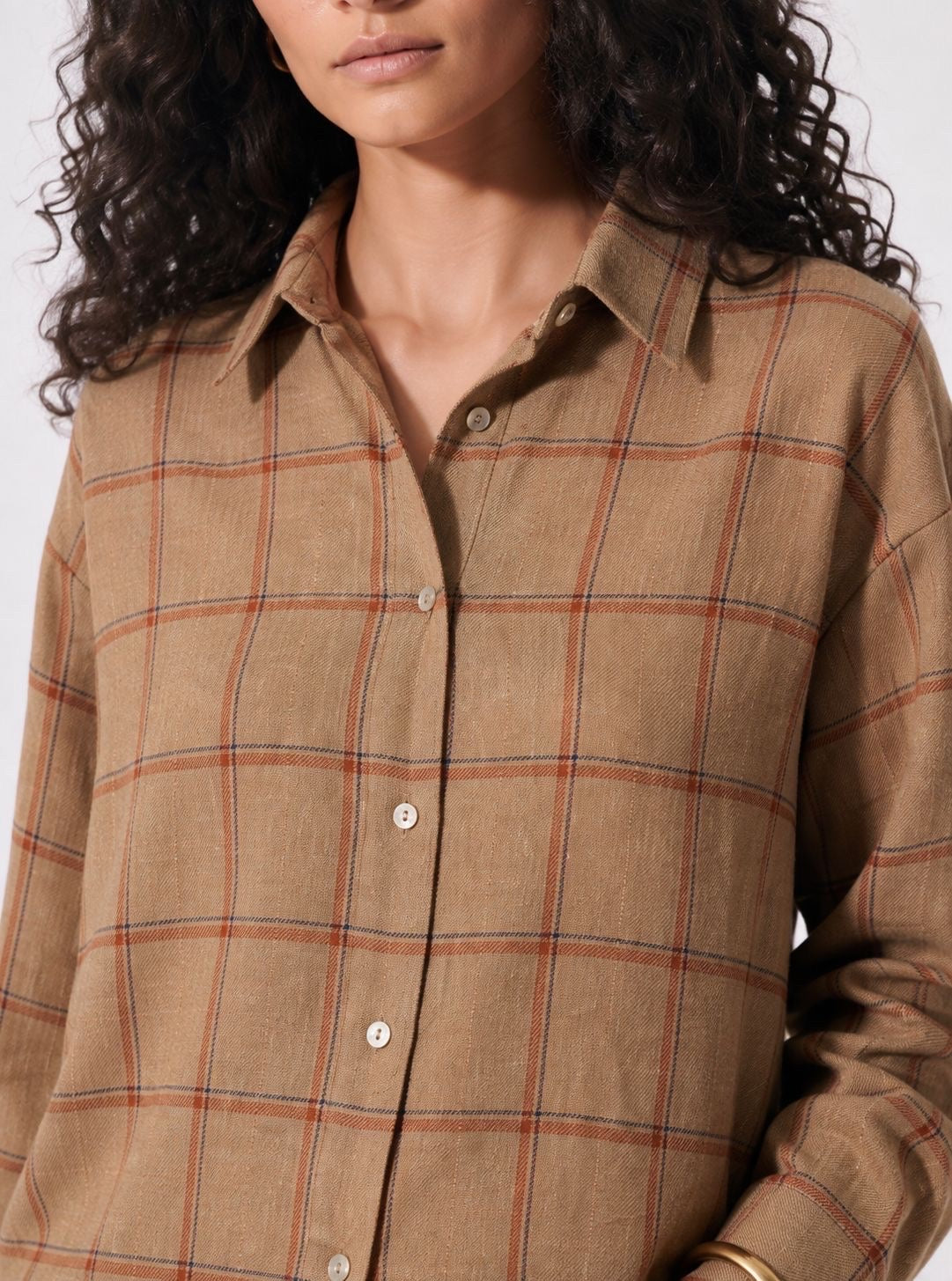 Camisa Cuadros Lino