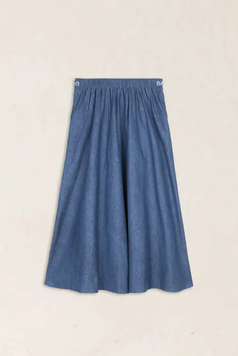 Falda Denim Bordado Latido