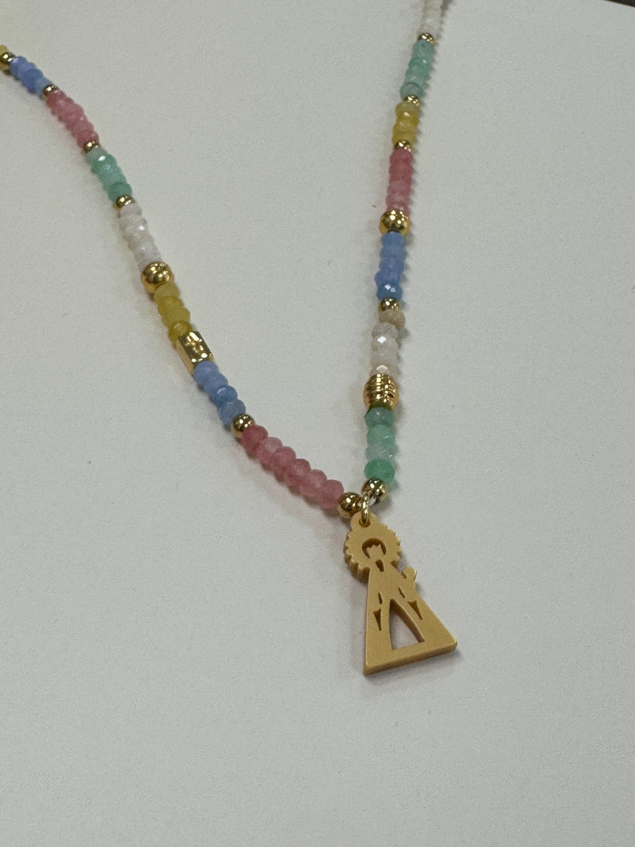 Virgen de la Aurora Gargantilla de Colores