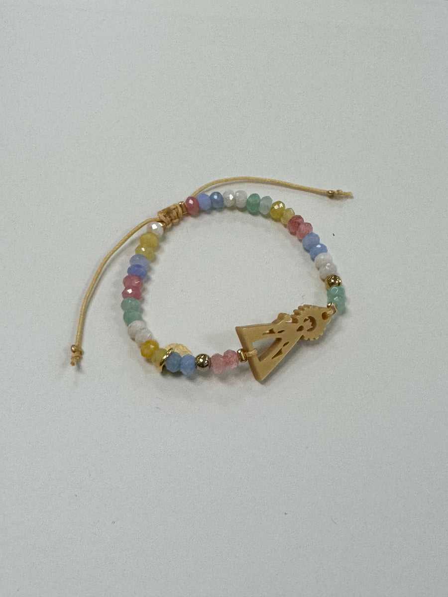 Virgen de la Aurora Pulsera Piedras Colores