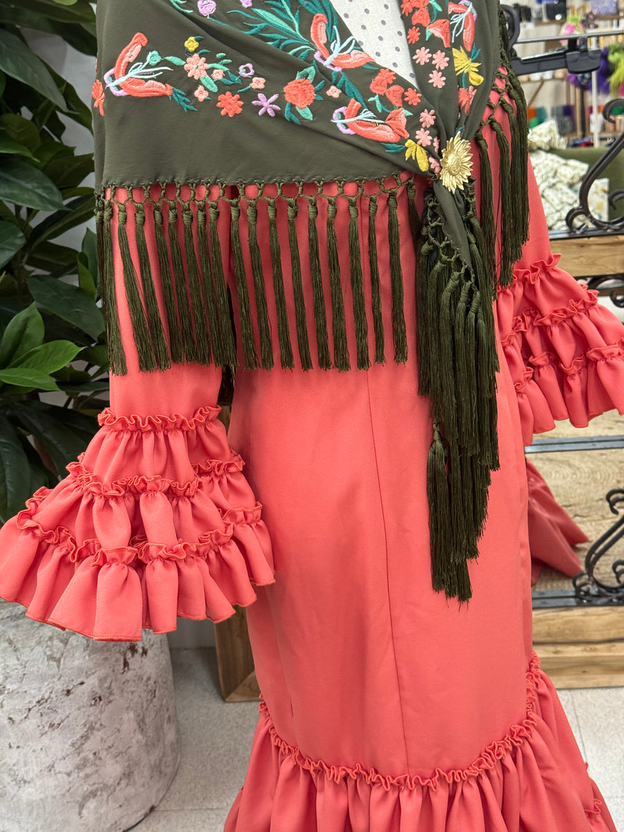 Vestido Flamenca Modelo Córdoba Coral