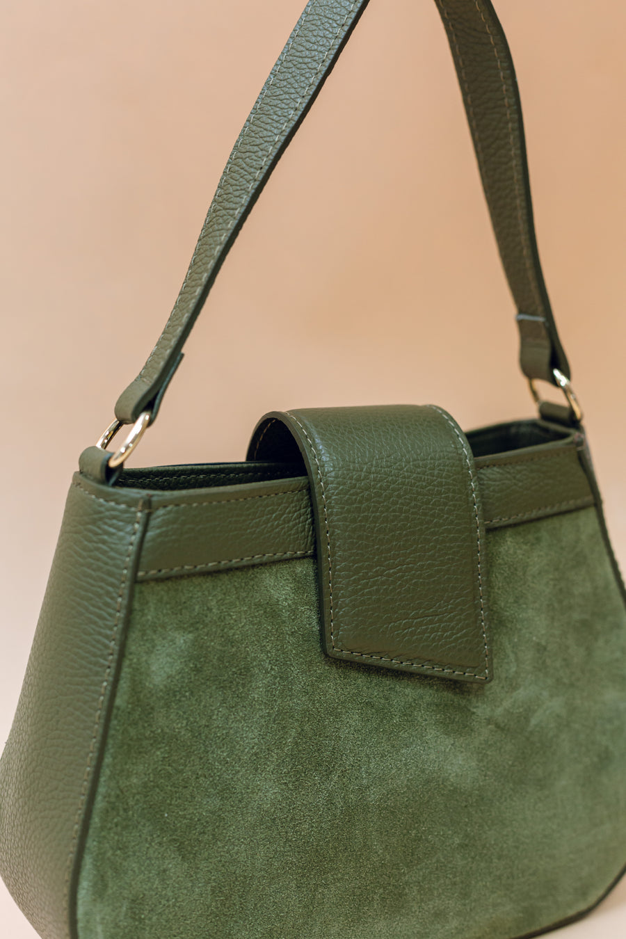 Bolso Piel Saddle Verde