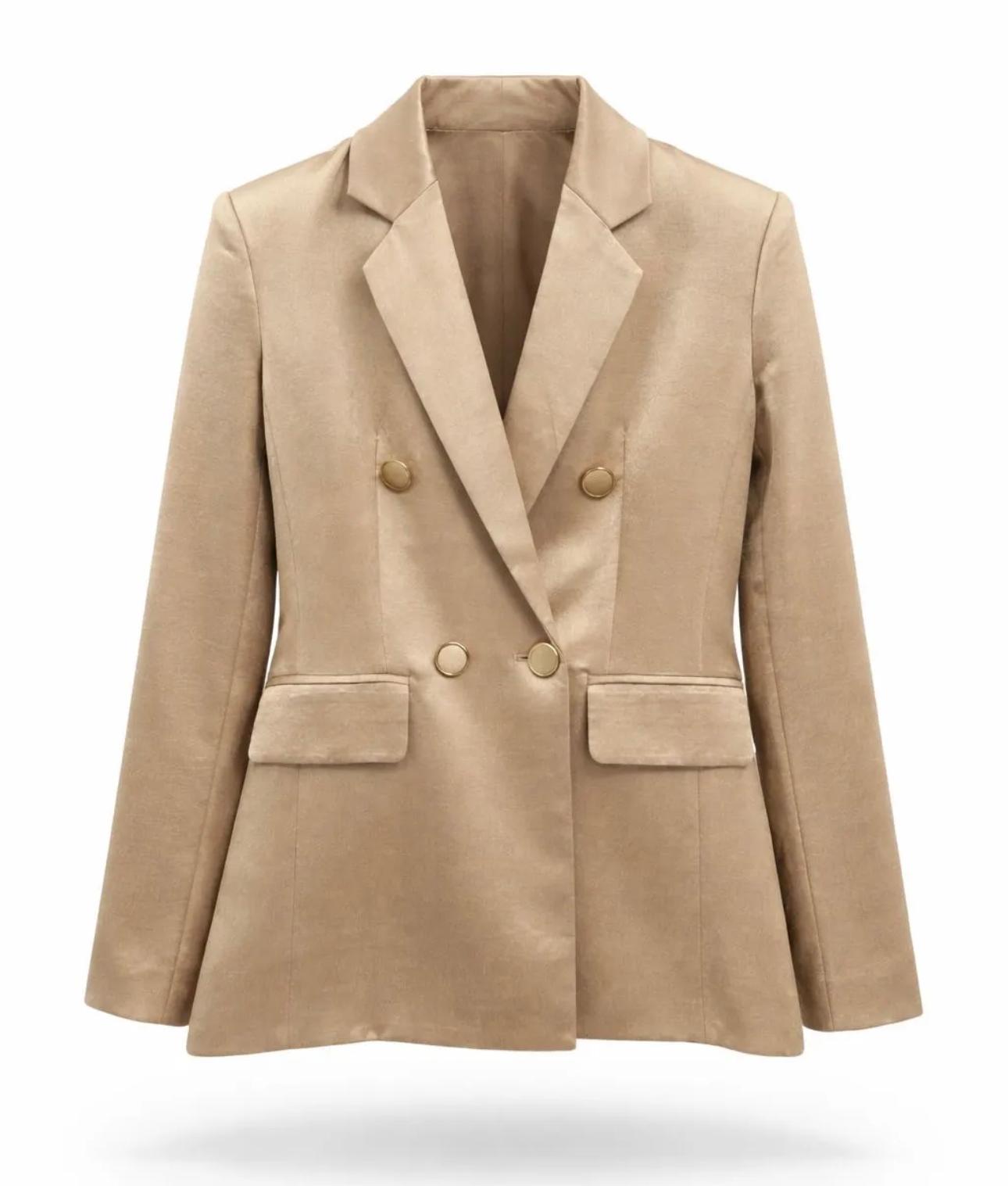 Blazer Satinada Beig