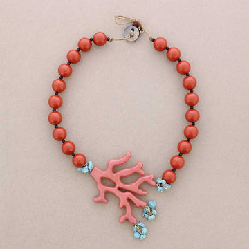 Collar Bolas Coral Corales
