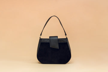 Bolso Piel Saddle Negro