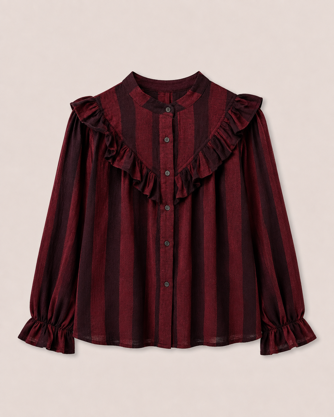 Blusa Burdeos Volantes