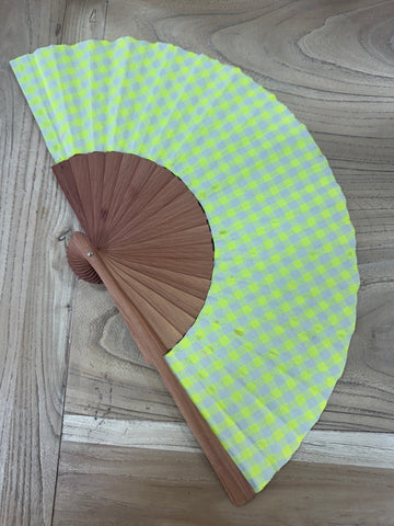 Abanico Vichy Amarillo