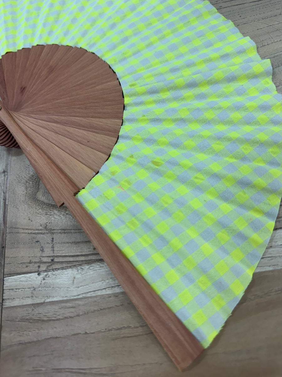Abanico Vichy Amarillo