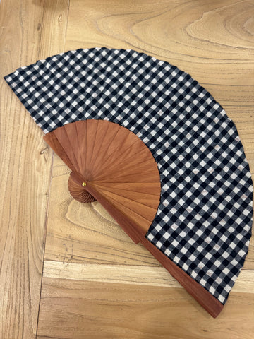 Abanico Vichy Negro