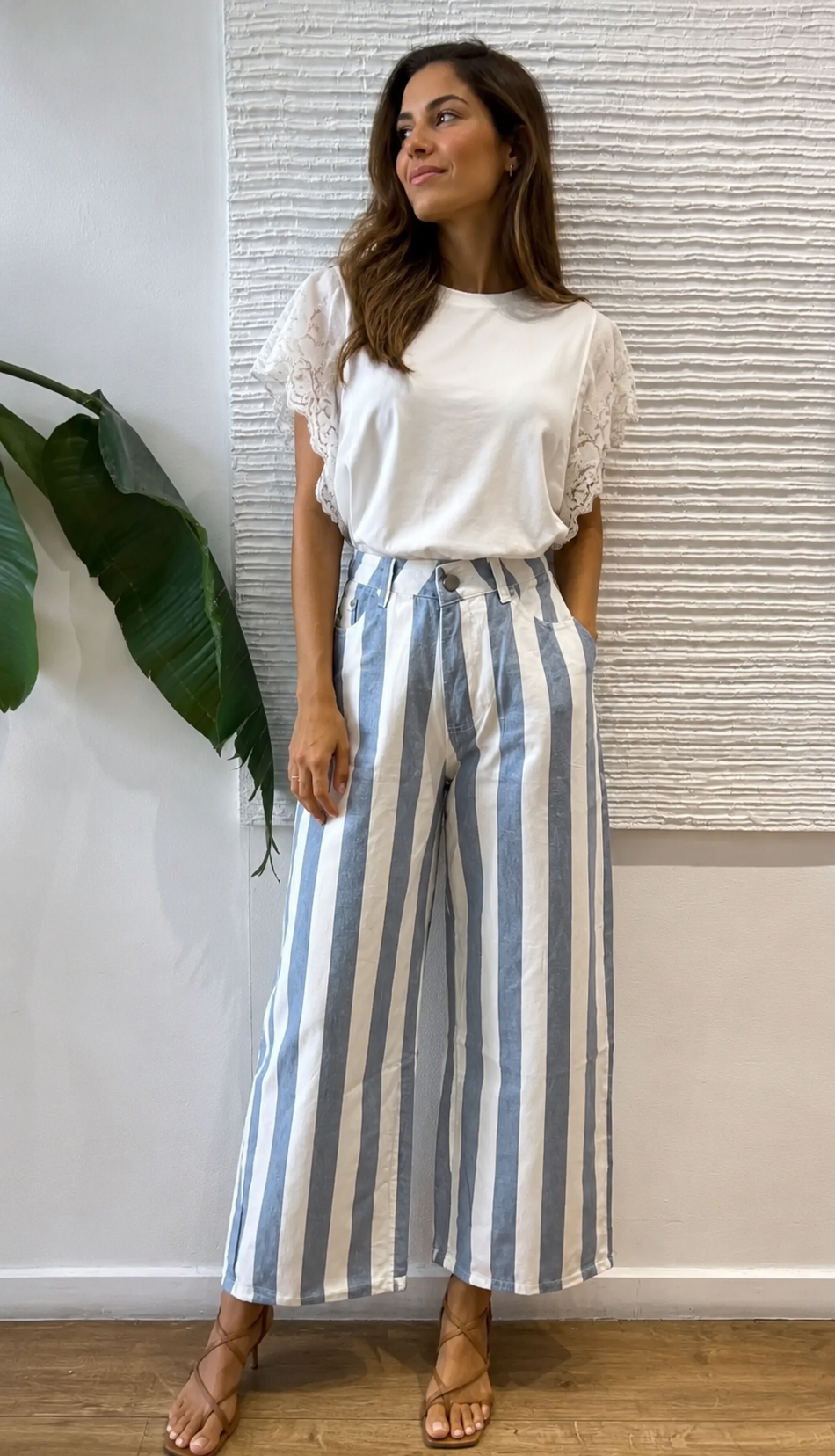 Pantalón Rayas Denim