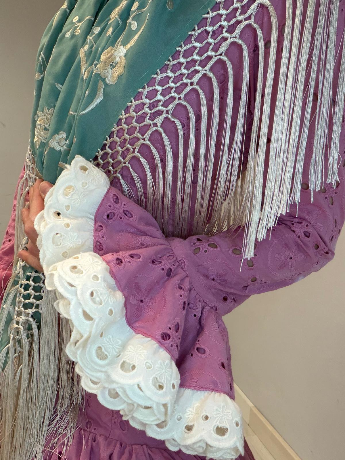 Traje Flamenca Perforado Malagueña T.44