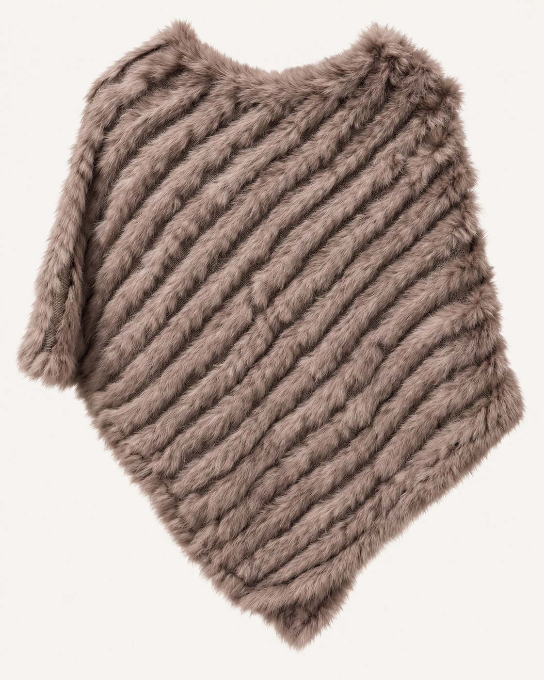 Poncho Piel Natural Rabbit en 10 colores diferentes