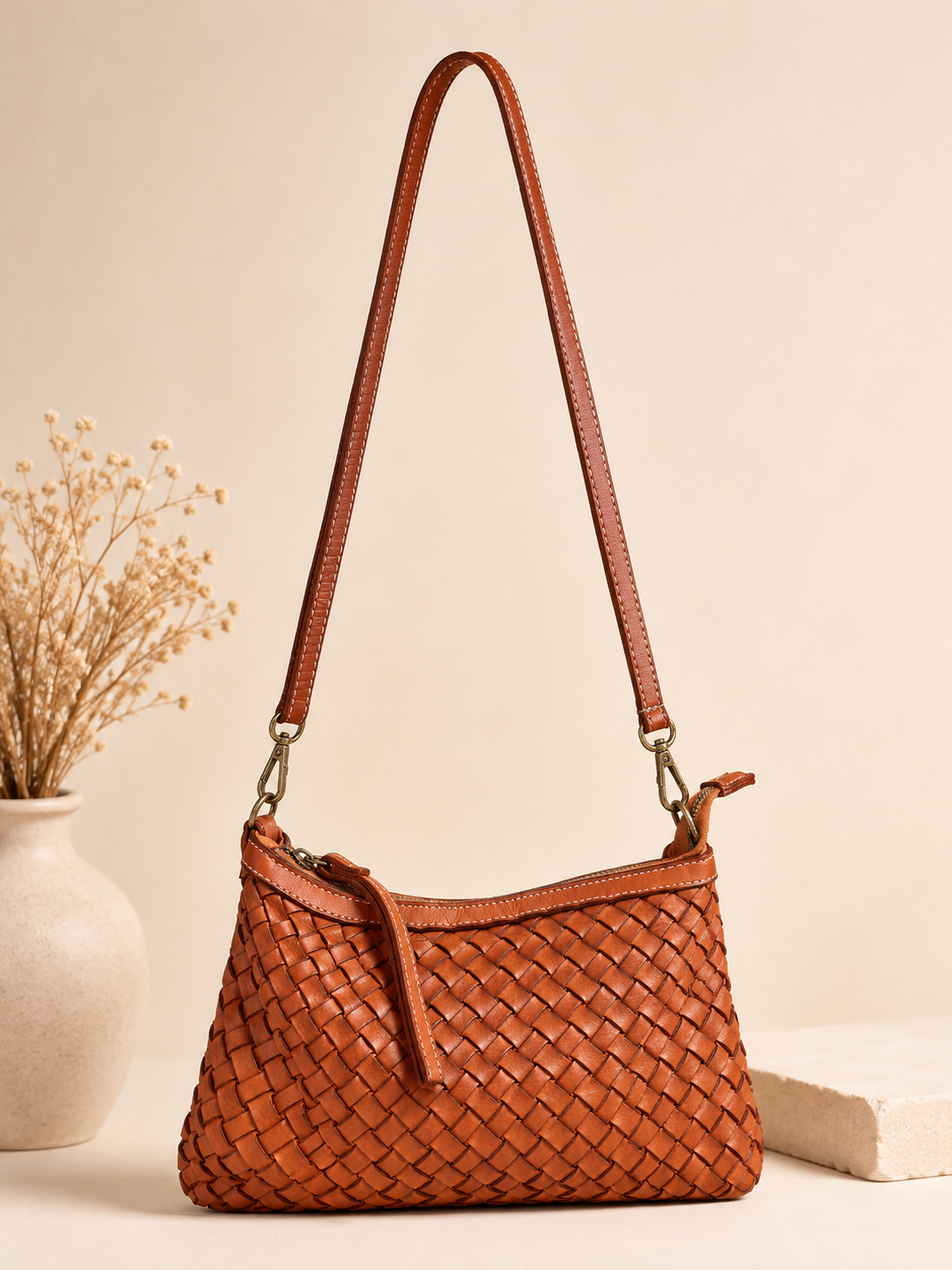Bolso Piel Trenzada