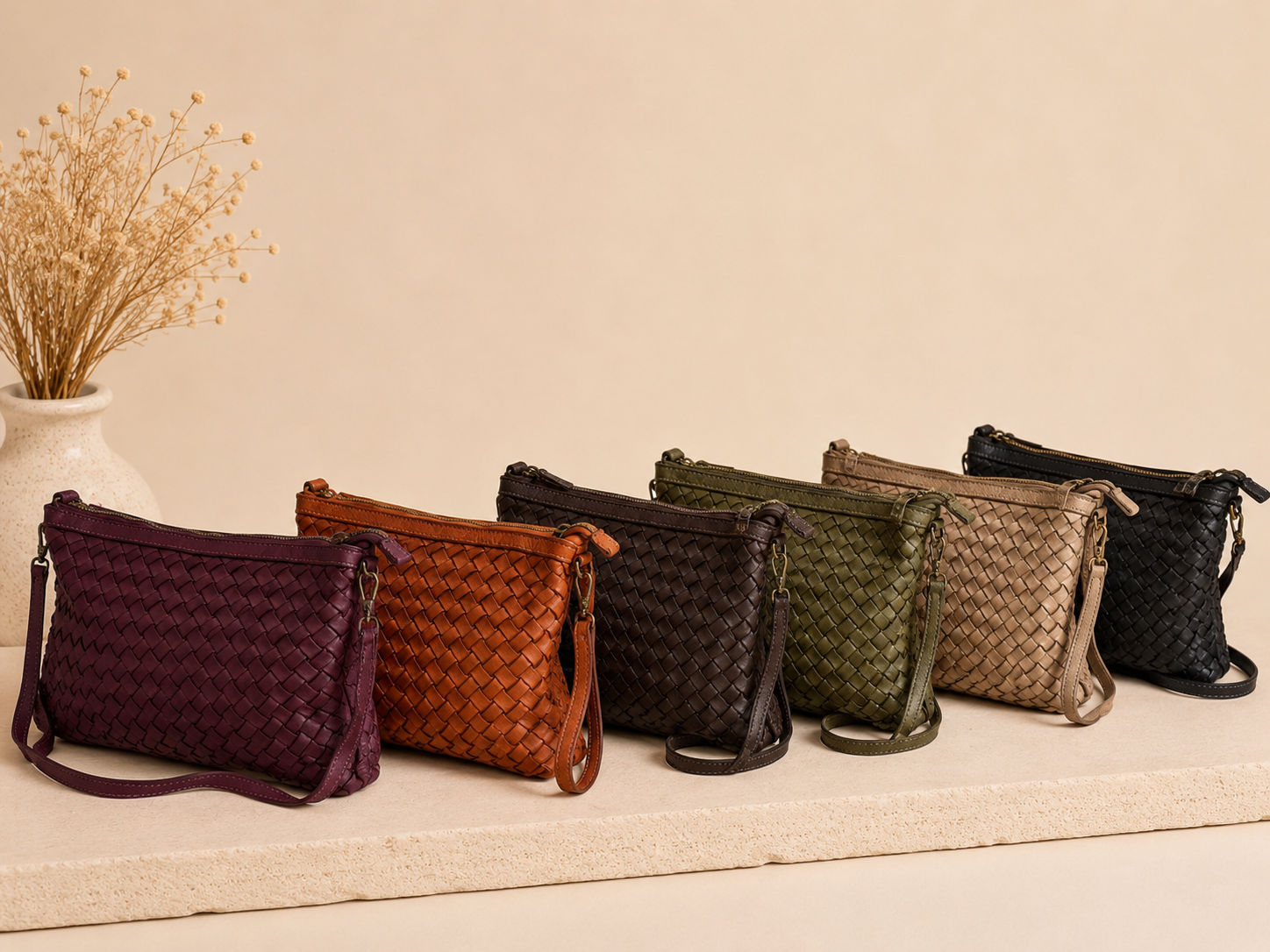 Bolso Piel Trenzada