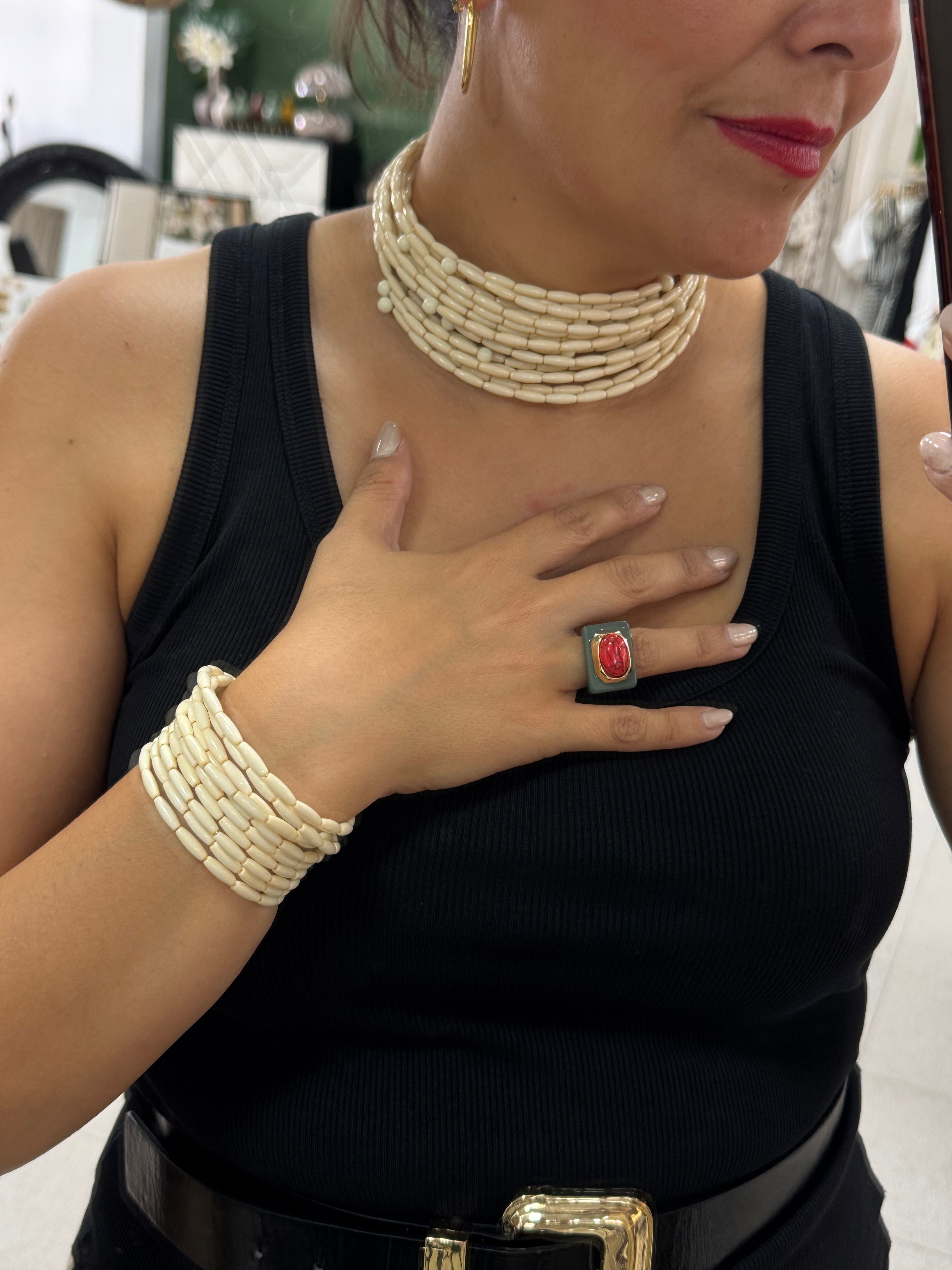 Choker Multi Resina + Pulsera