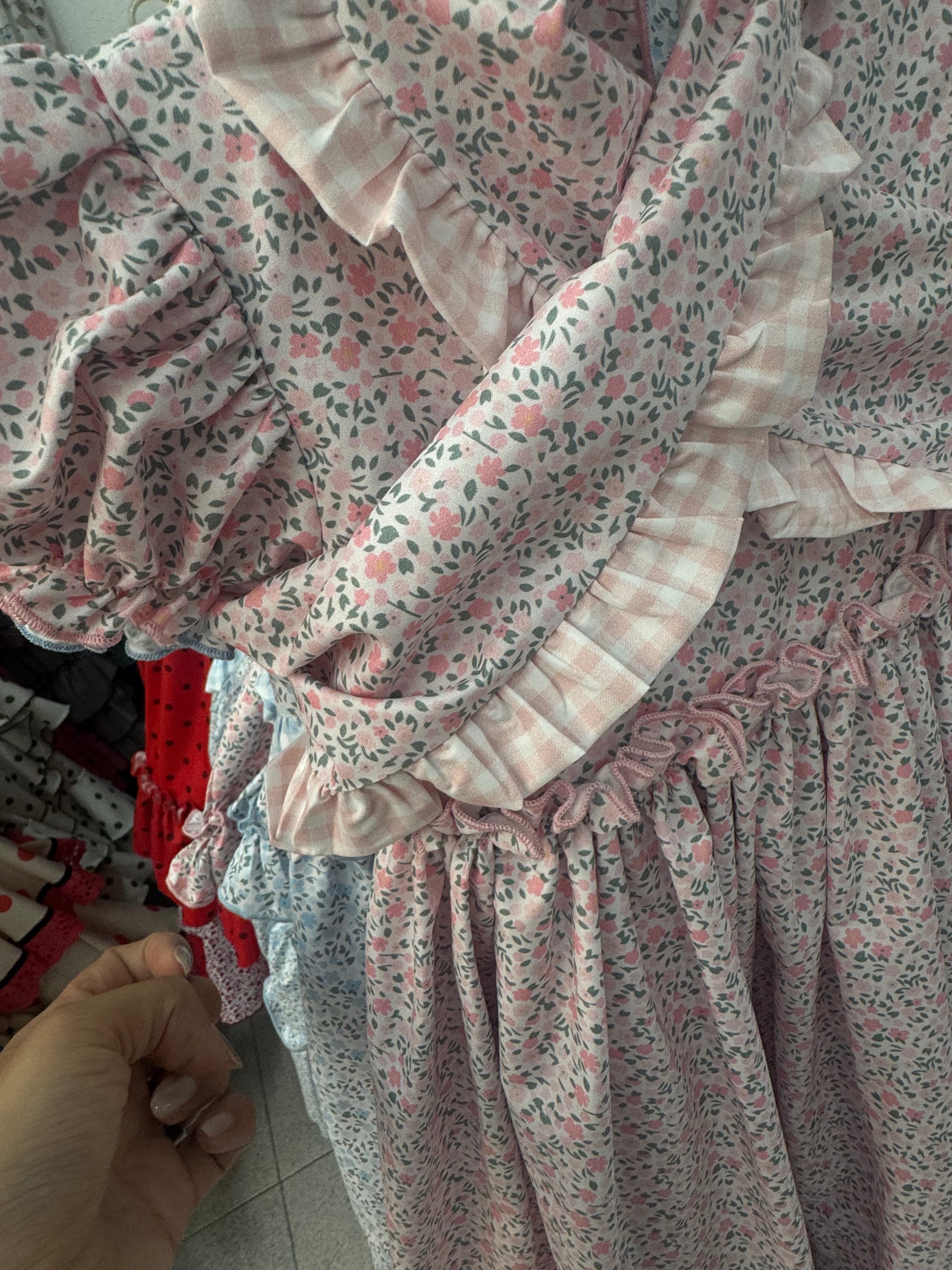 Bata Flamenca + Pico Niña Flores Rosas