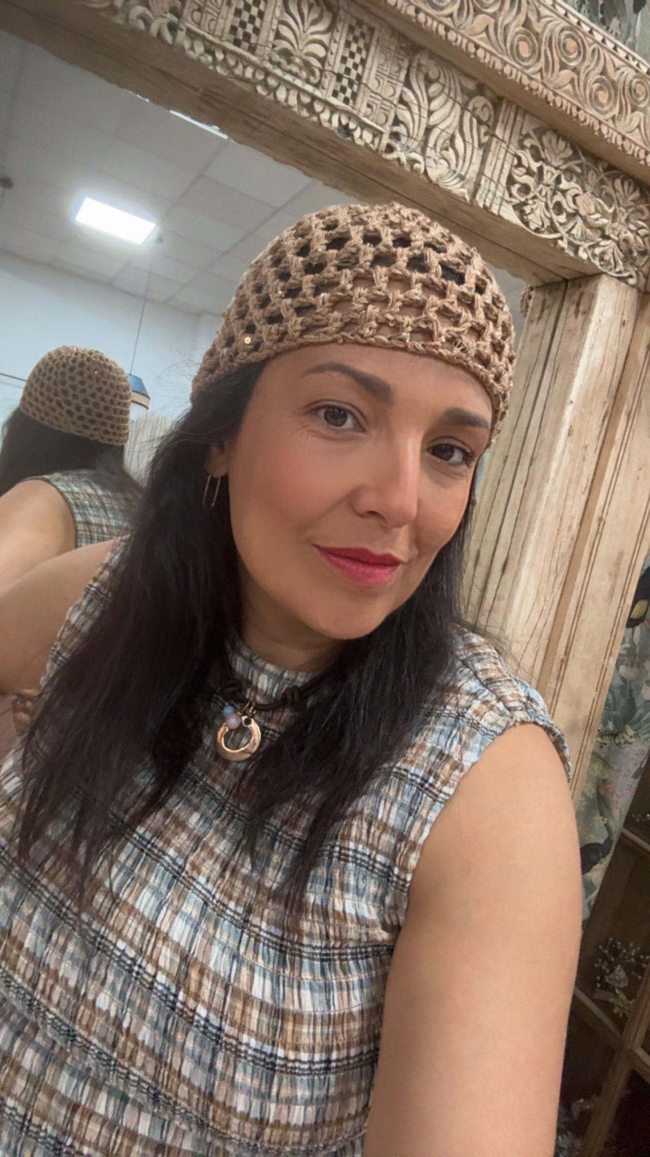 Casquete Crochet Lentejuelas