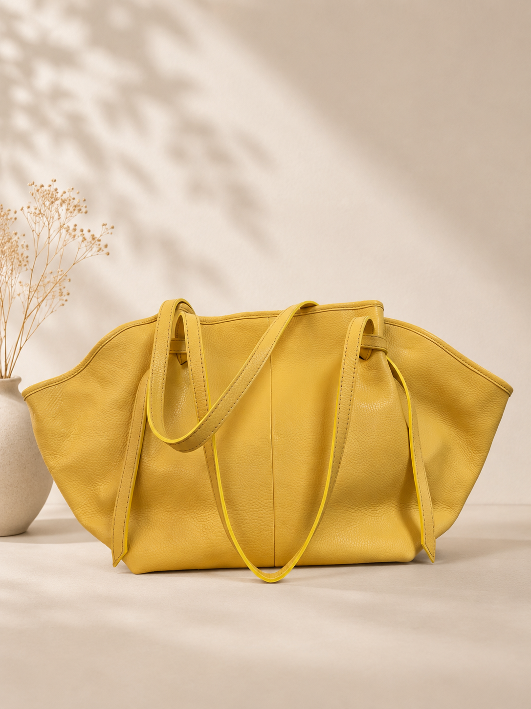 Bolso Piel Azura Amarillo