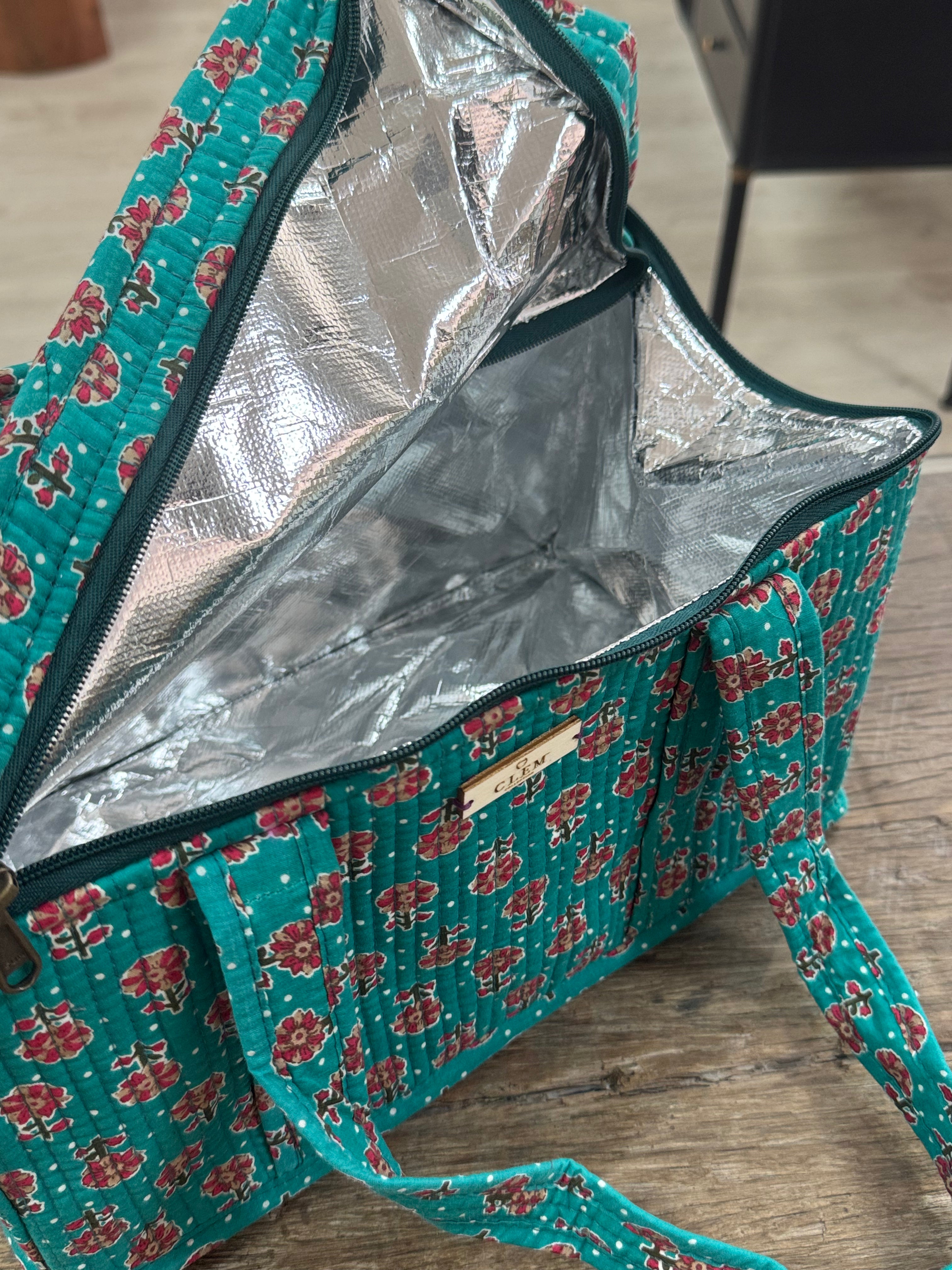 Nevera Boho Floral Algodón