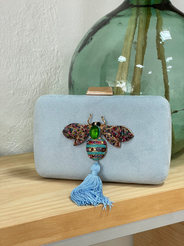 Clutch Joya Bali Azul Claro
