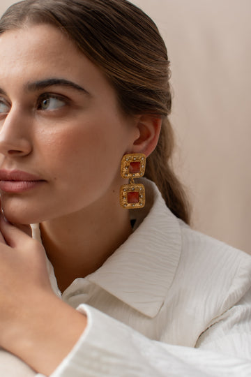 Pendientes Marquesa Naranja