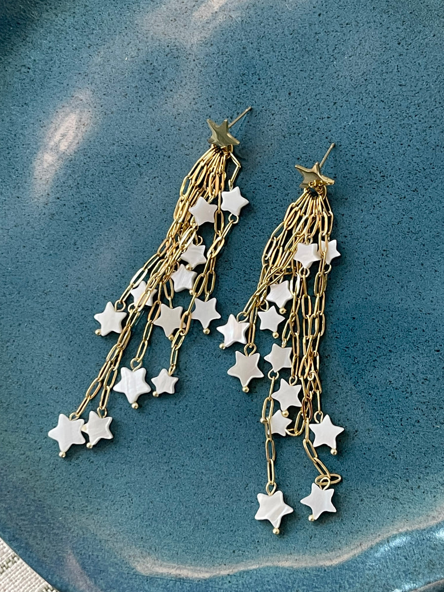 Pendientes Cadena Star Oro