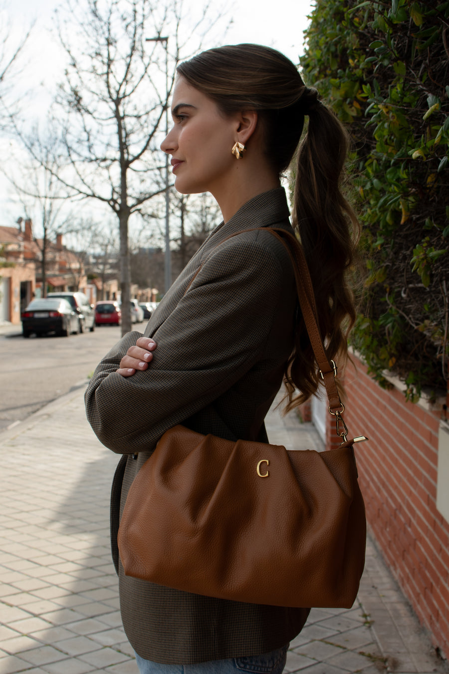 Bolso Piel Paris Naranja