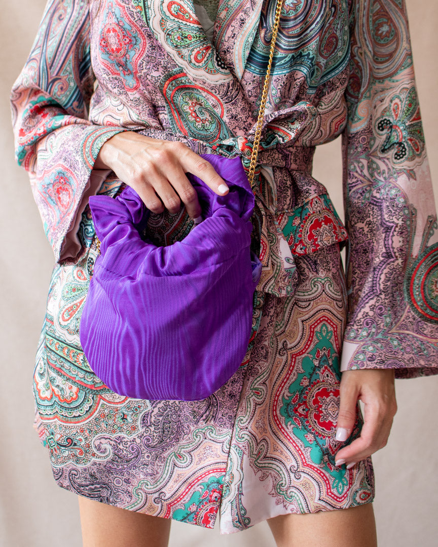 Bolso Bambú Morado