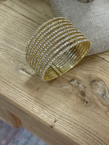 Pulsera Cristal Oro adaptable