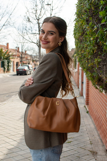 Bolso Piel Paris Camel