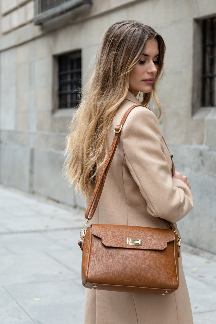 Bolso Piel Zafiro Rosa Nude