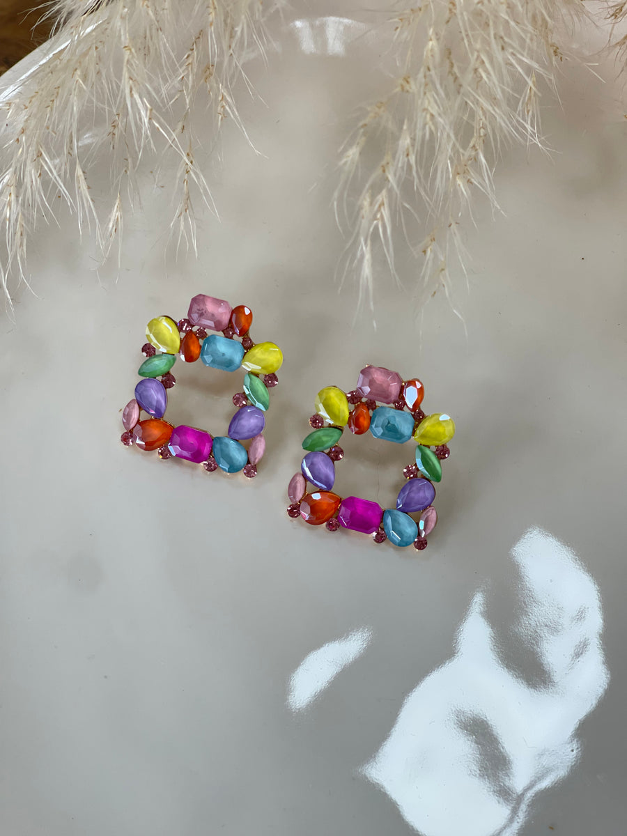 Pendientes Cuadrox Multicolor