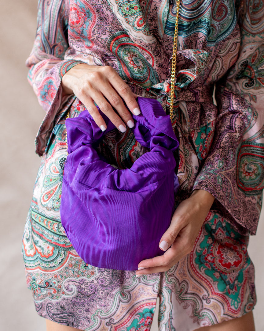 Bolso Bambú Morado