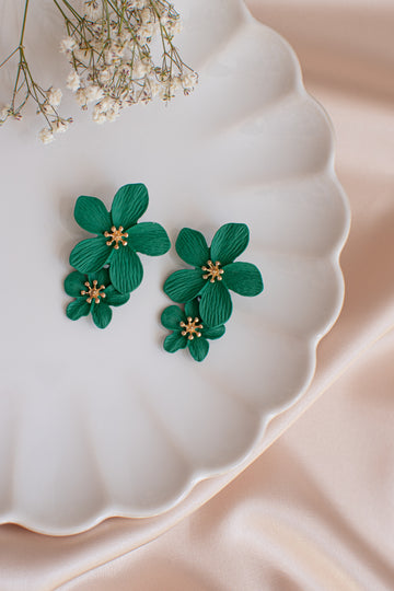 Pendientes Flores Verde