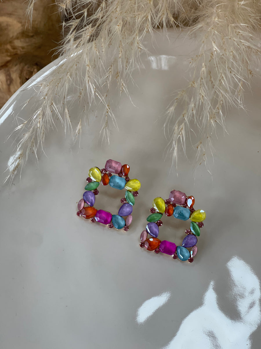 Pendientes Cuadrox Multicolor